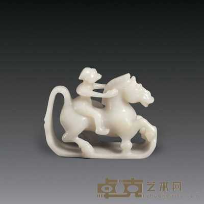 玉仙人奔马摆件 高7cm